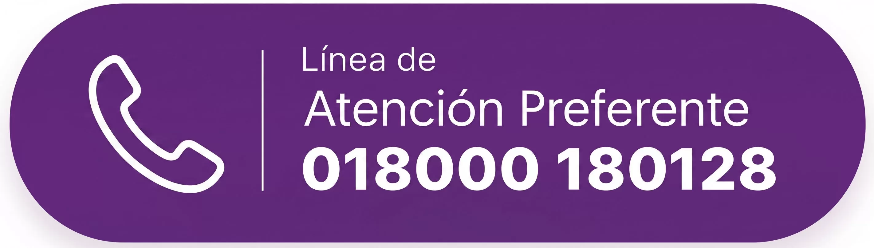 Línea de Atención Preferente 018000 180128